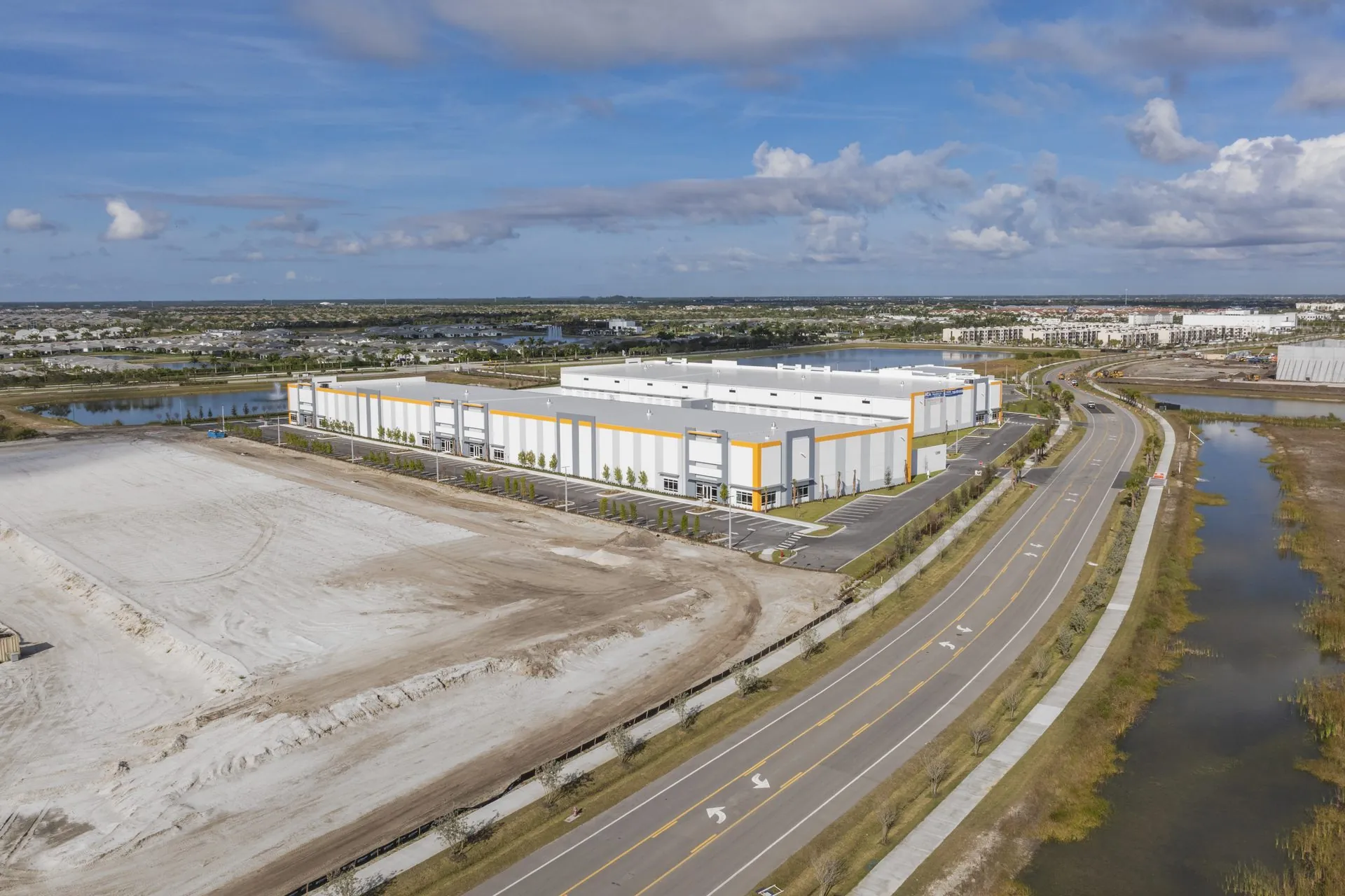 Exterior drone view