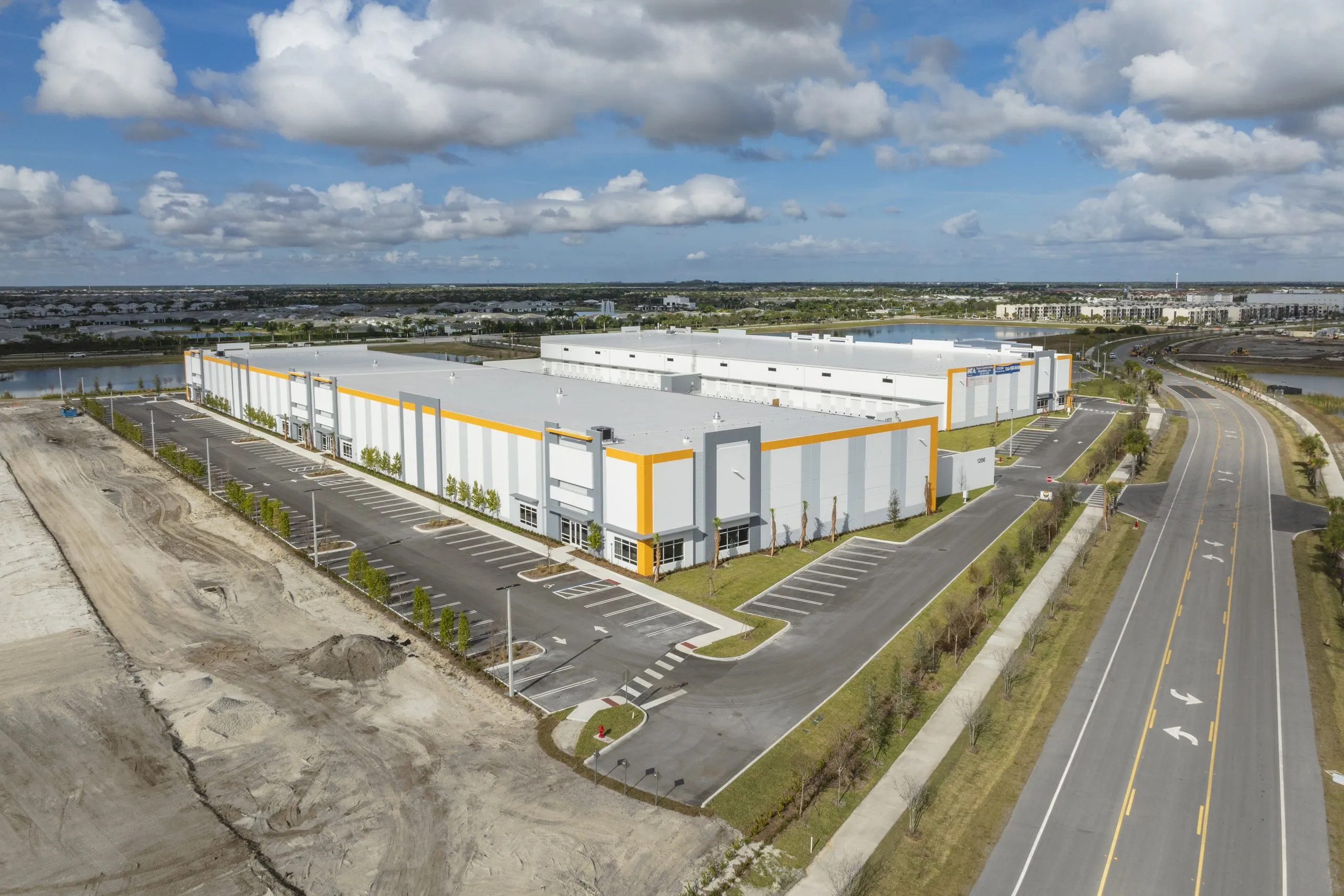 Exterior drone view