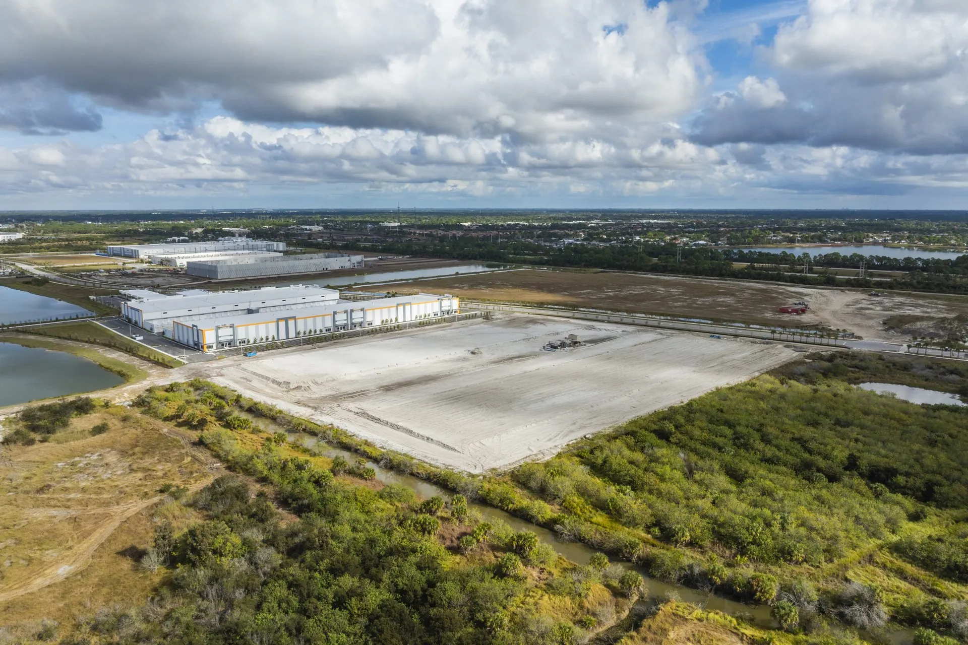 Exterior drone view