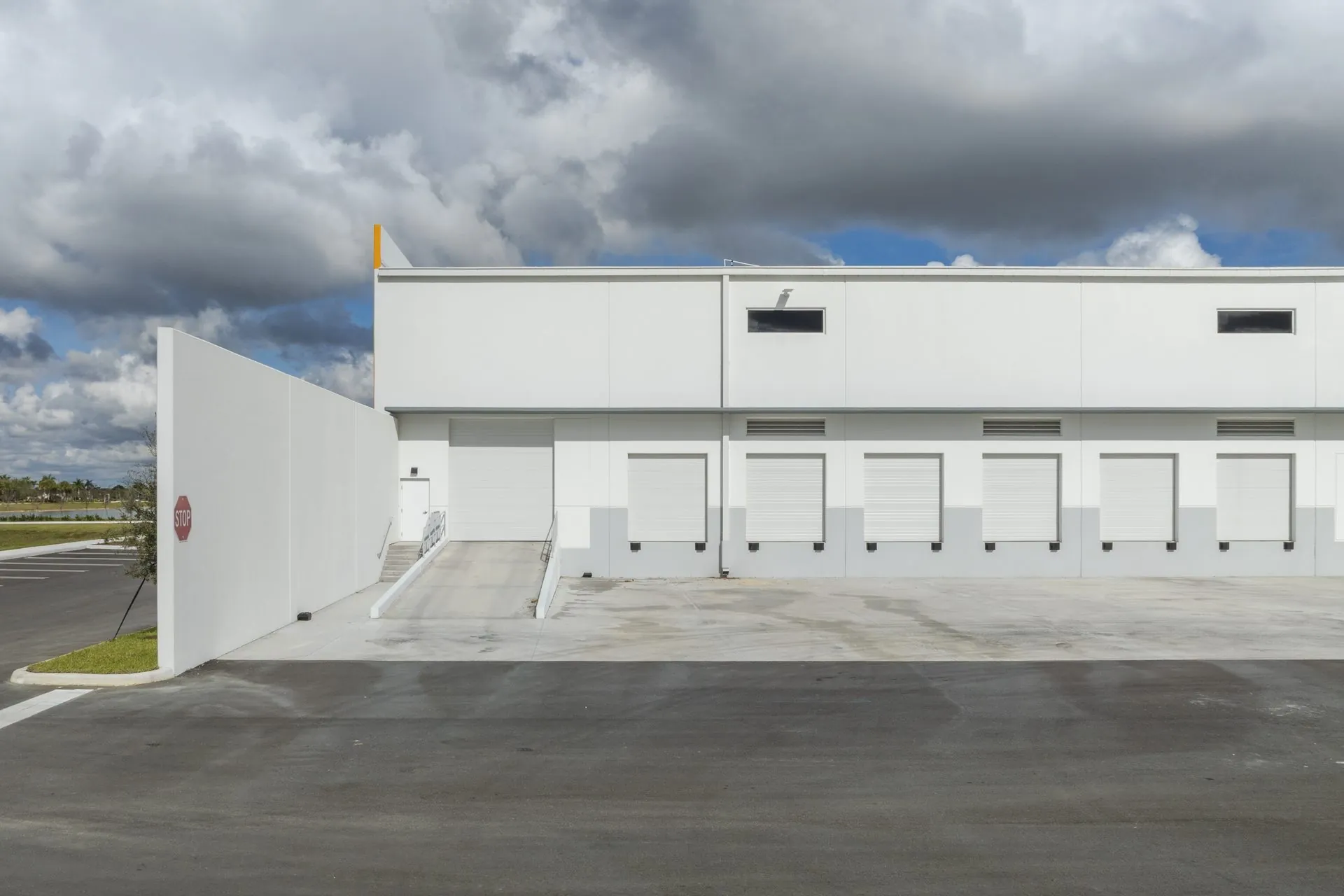 Exterior drone view